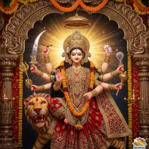 मां दुर्गा की तस्वीर नवरात्रि 2025 के लिए – शक्ति, भक्ति और नौ दिन की पूजा का प्रतीक