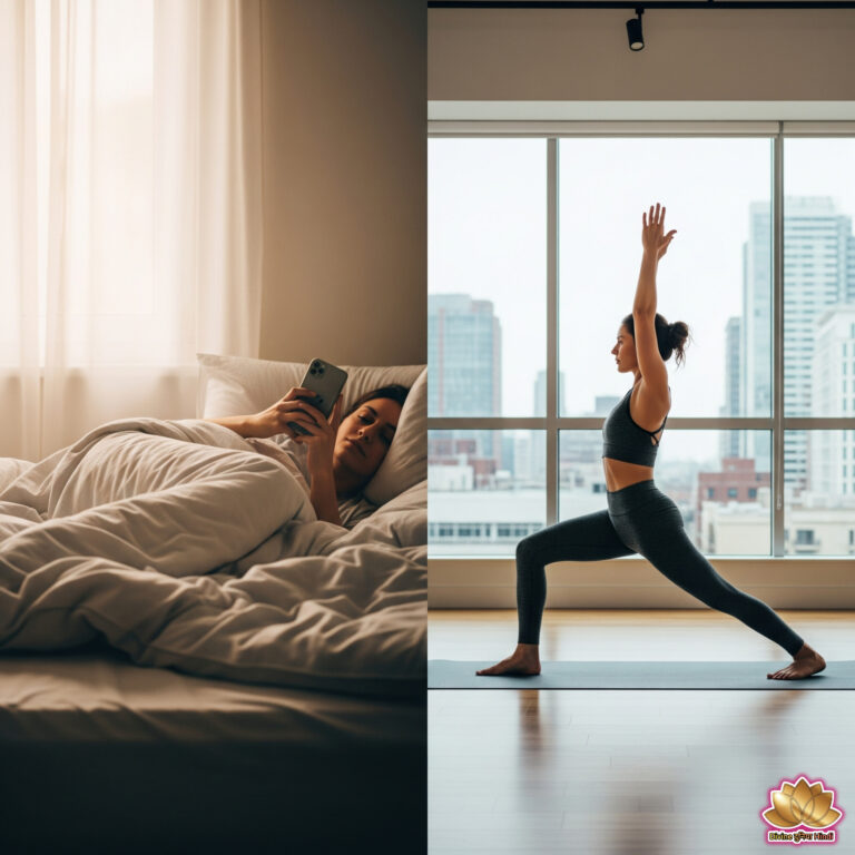 Comparison of laziness and discipline lifestyle concept