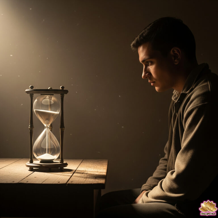 Wasted time due to laziness versus productive lifestyle illustration