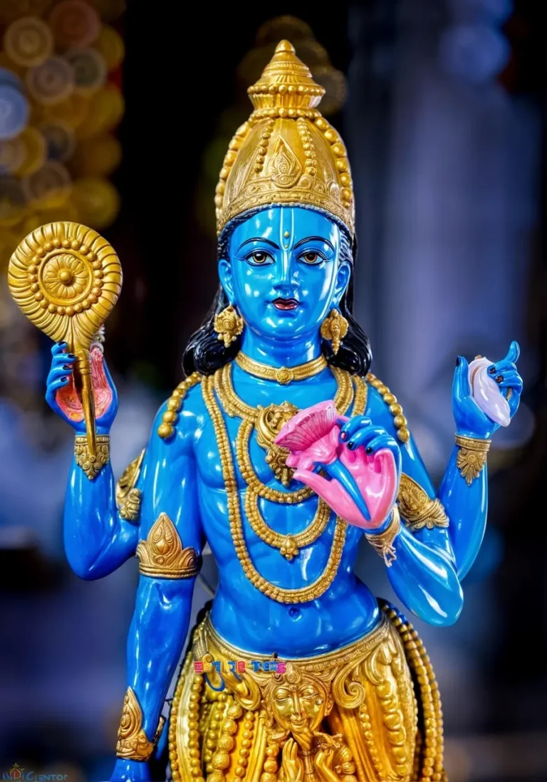 Lord Vishnu holding Shankh Chakra Gada Padma – Anant Chaturdashi significance image
